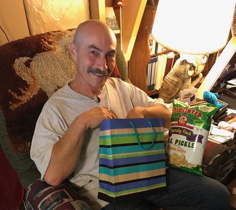 Richard Beranek at home shortly following his release.