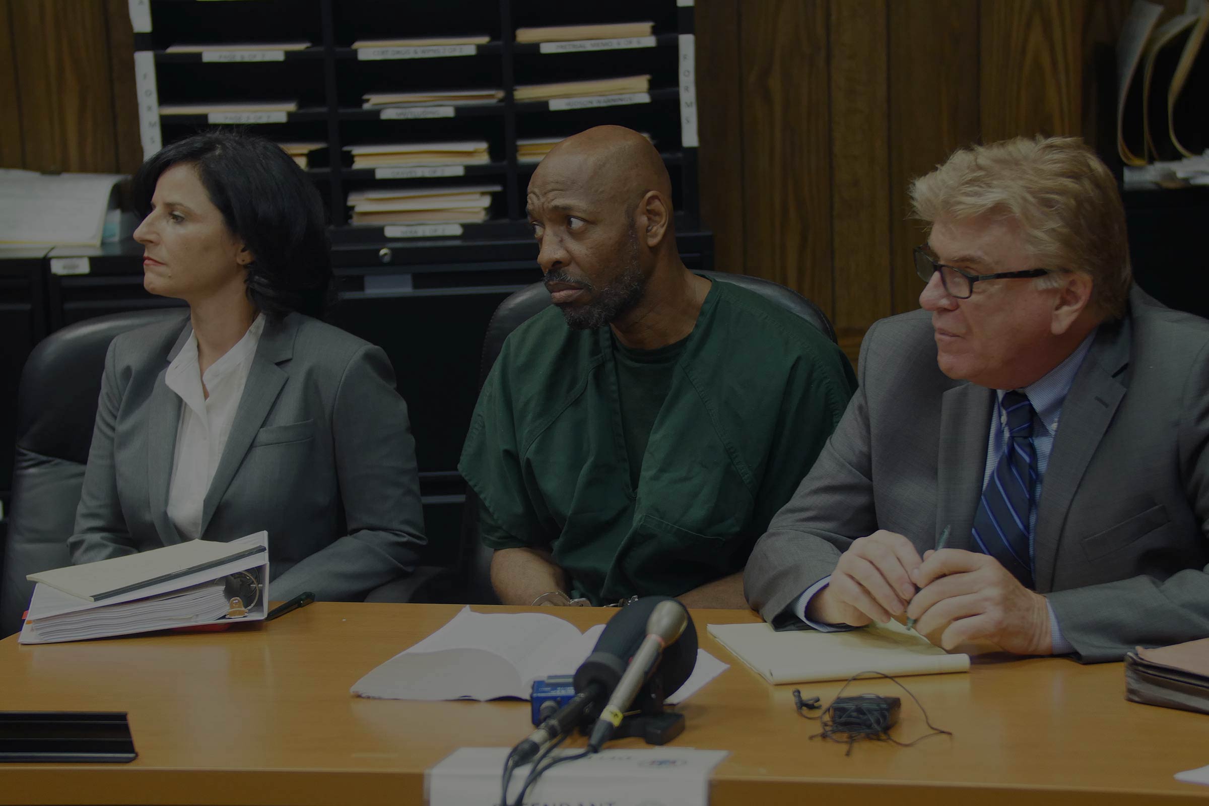 Erik Kelley at a Sept. 15, 2017 hearing when a New Jersey judge vacated his murder and robbery convictions. Photo by Zoe Potkin.