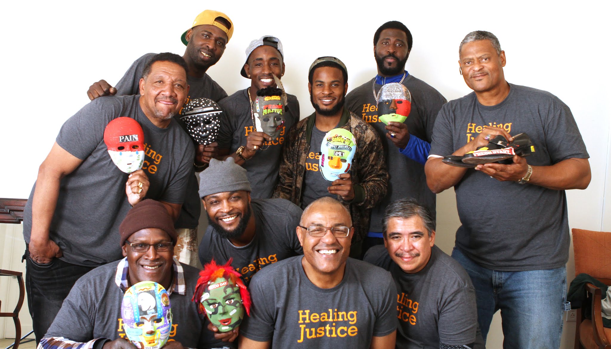 Exonerees and their family members at a Healing Justice retreat. Photo: Magali deVulpillieres.