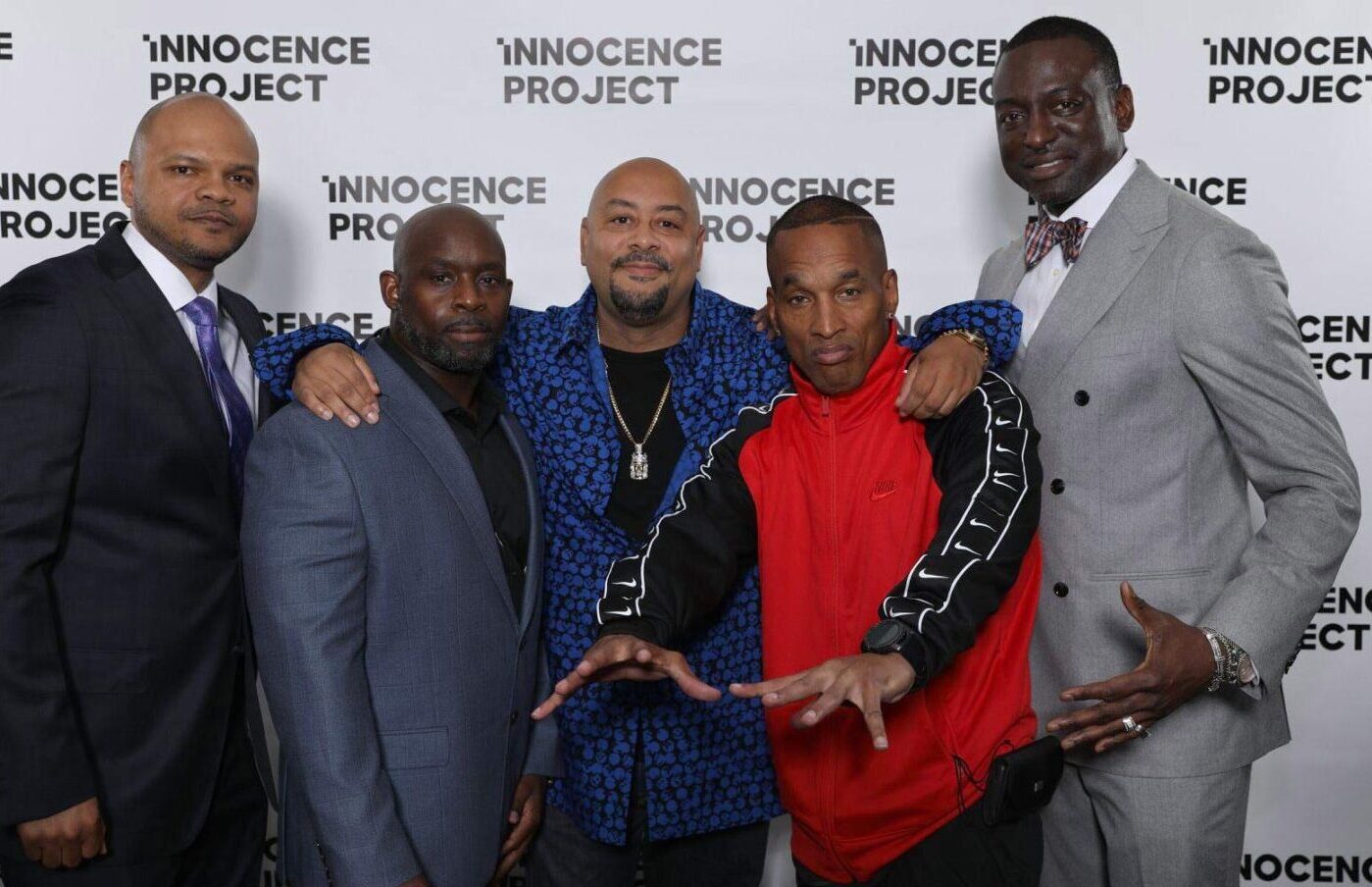 Kevin Richardson, Antron McCray, Raymond Santana, Korey Wise and Yusef Salaam at the Innocence Project gala in May 2019. (Image: Matthew Adam Photography)