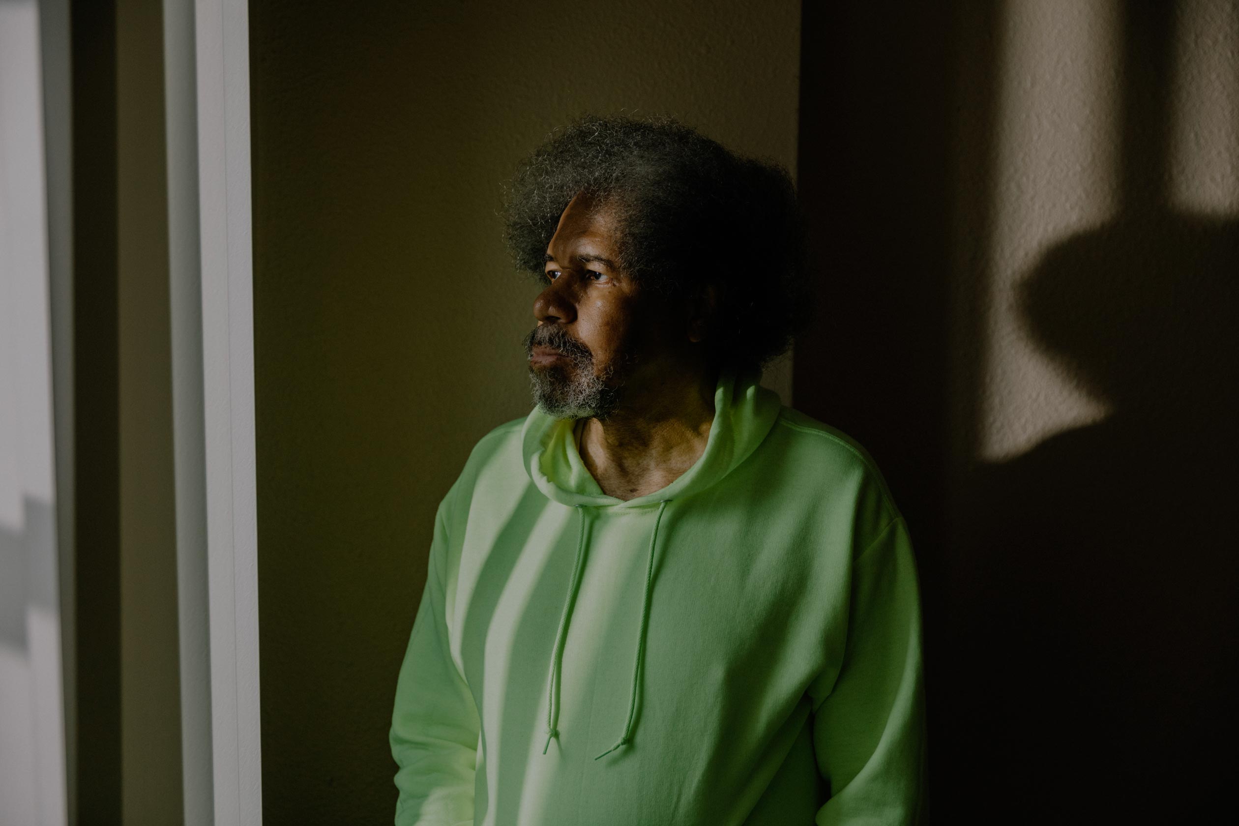 Albert Woodfox at his home in New Orleans, Feb. 2021. Image: William Widmer /Innocence Project. 