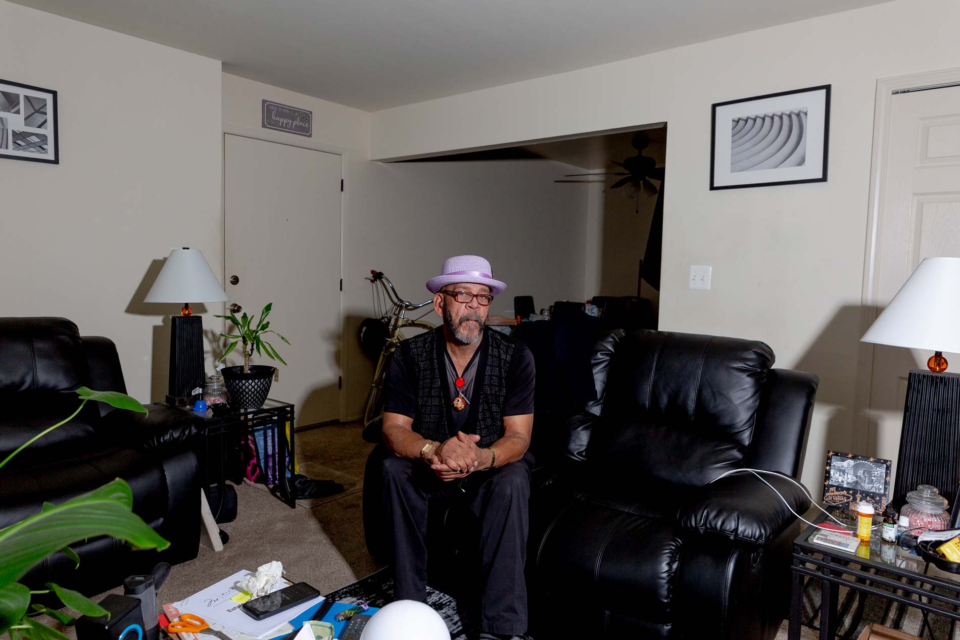 Gerry Thomas, 64, at his apartment in Sterling Heights, Michigan on Feb. 7, 2022. (Image: Sylvia Jarrus/Innocence Project)