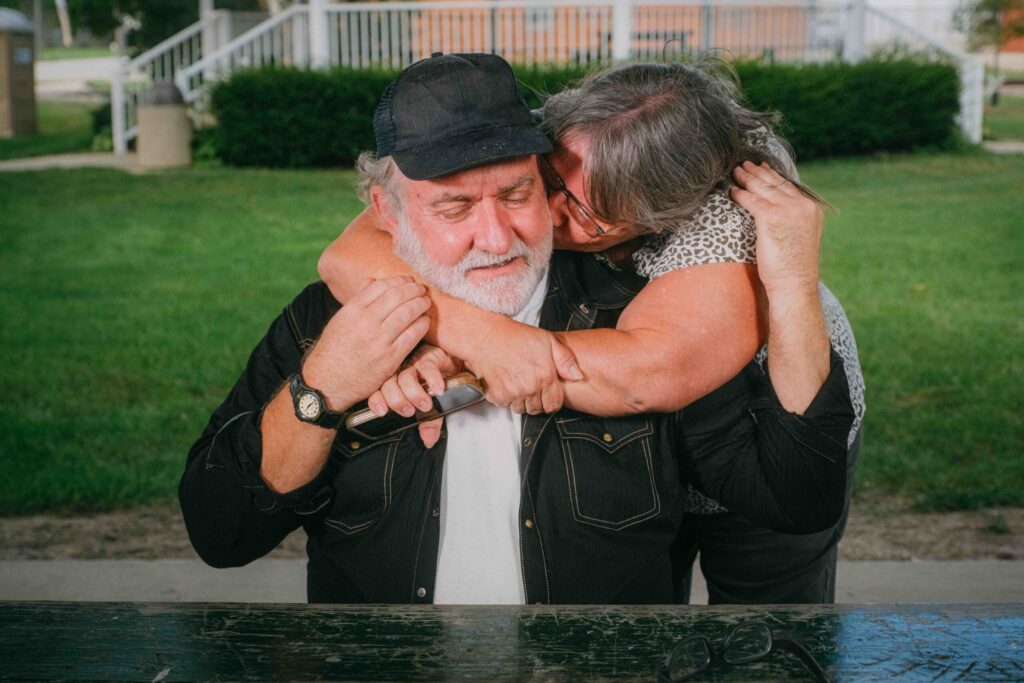 Herman Williams, pictured with his sister Carolyn Langendorf, was exonerated and released from an Illinois prison on Sept. 6, 2022 after 29 years. (Image: Tori Howard for the Innocence Project) 