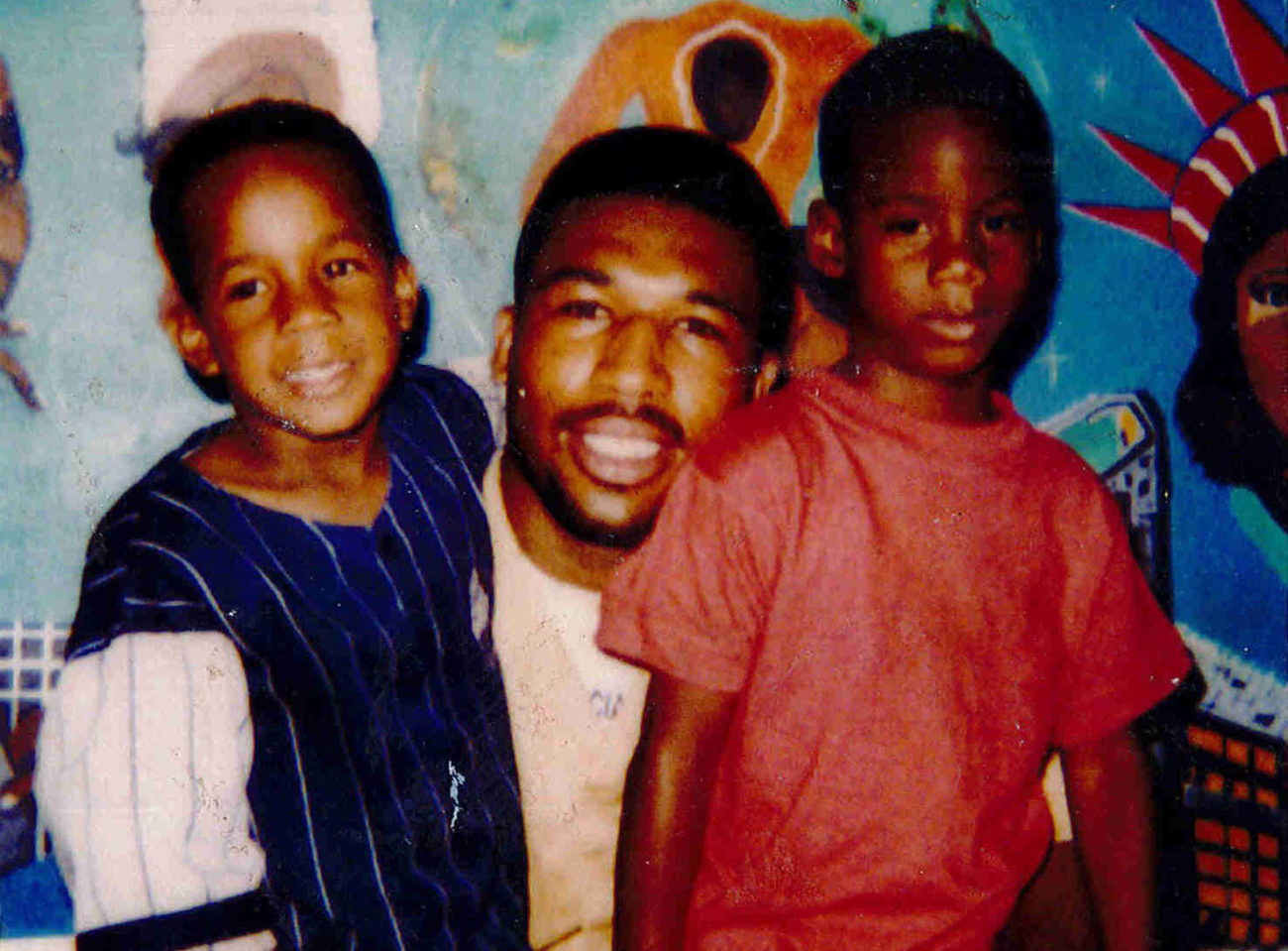 Anthony Wright and his son Tony Wright Jr. in 1991.