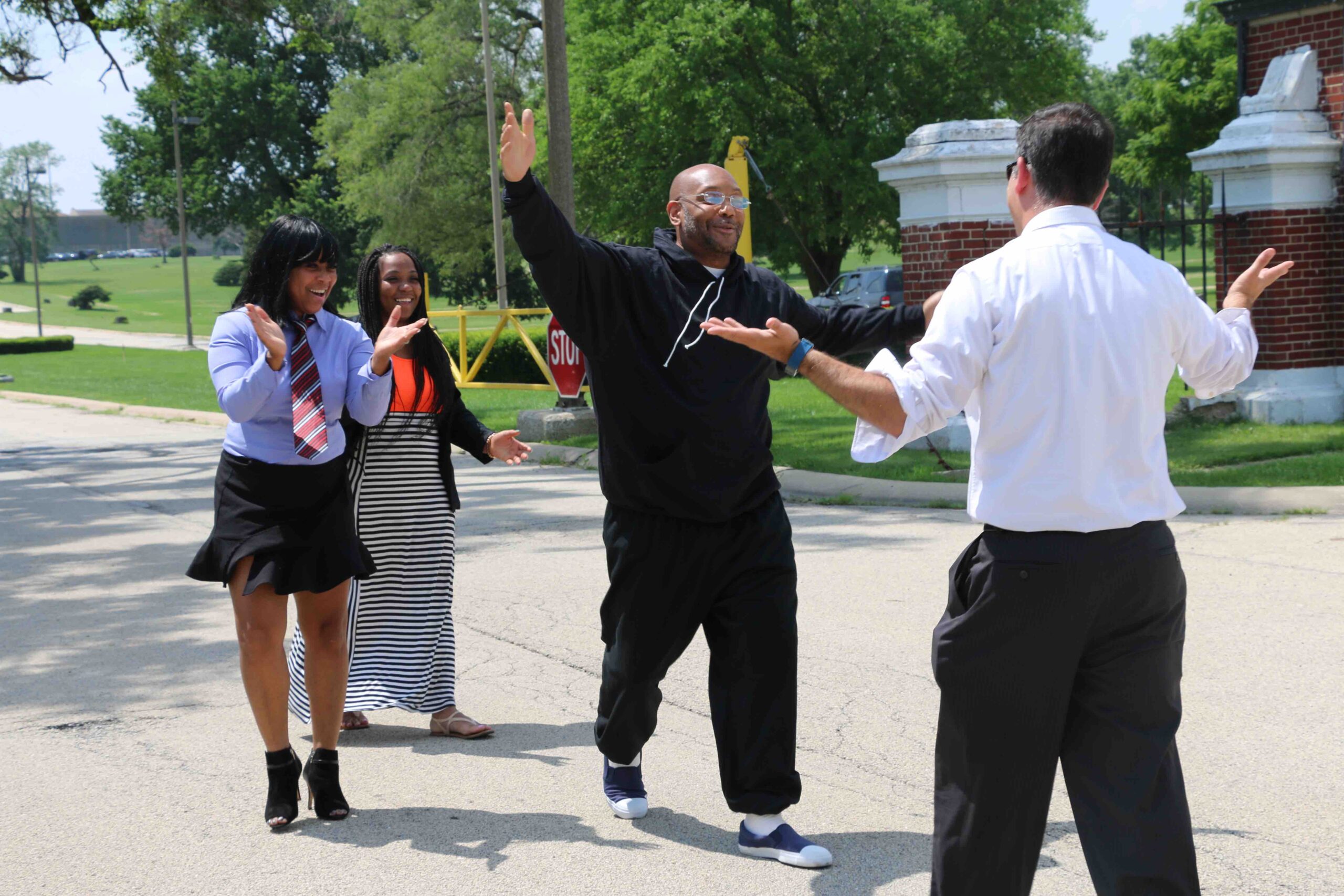 Exoneration Project client Anthony McDaniels was released on June 26, 2018 after spending 10 years in prison for a crime he did not commit. Photo by Atzimba Parra, courtesy of the Exoneration Project.