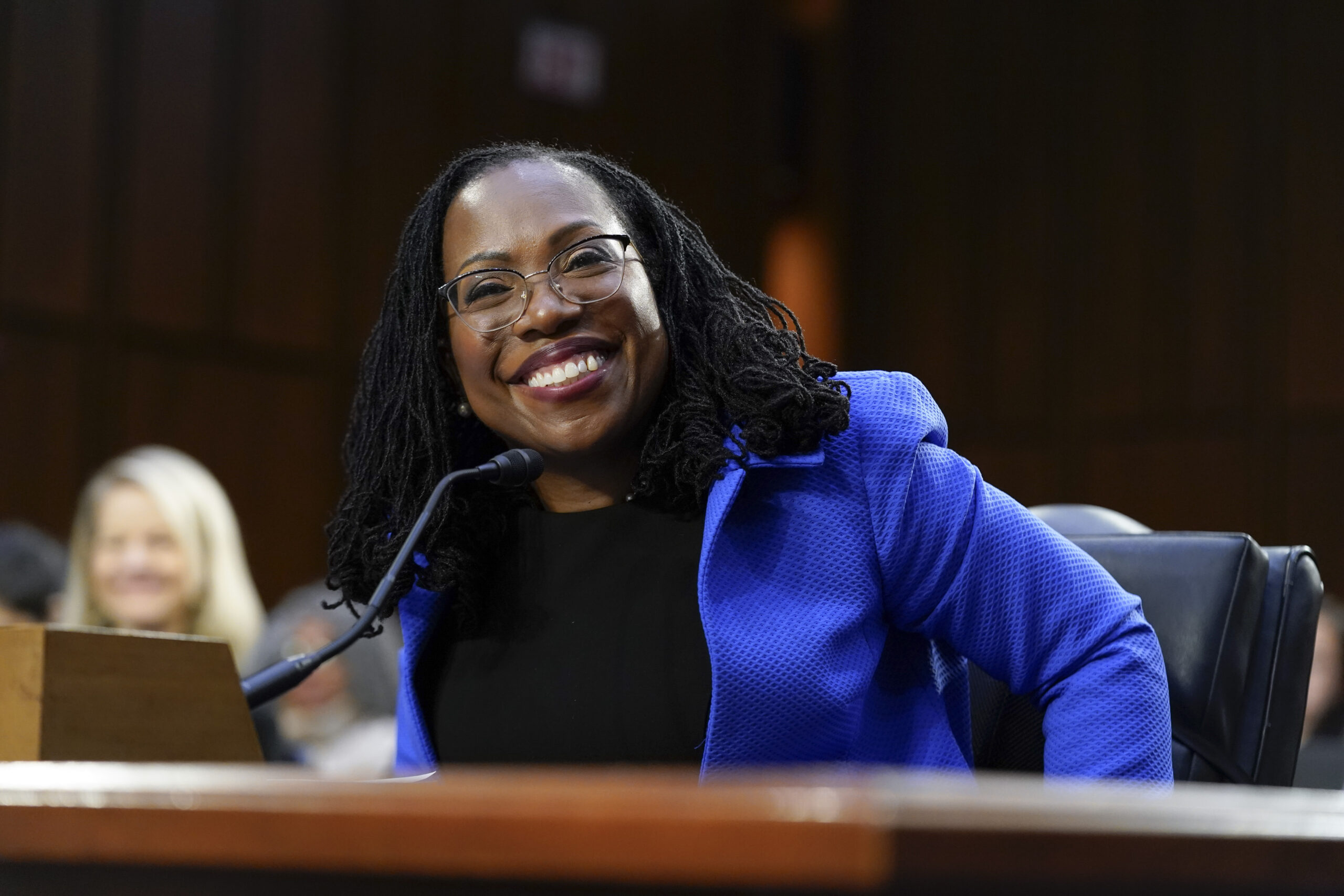 Supreme Court nominee Ketanji Brown Jackson testifies during her Senate Judiciary Committee confirmation hearing on Capitol Hill in Washington, Wednesday, March 23, 2022. (AP Photo/Andrew Harnik)