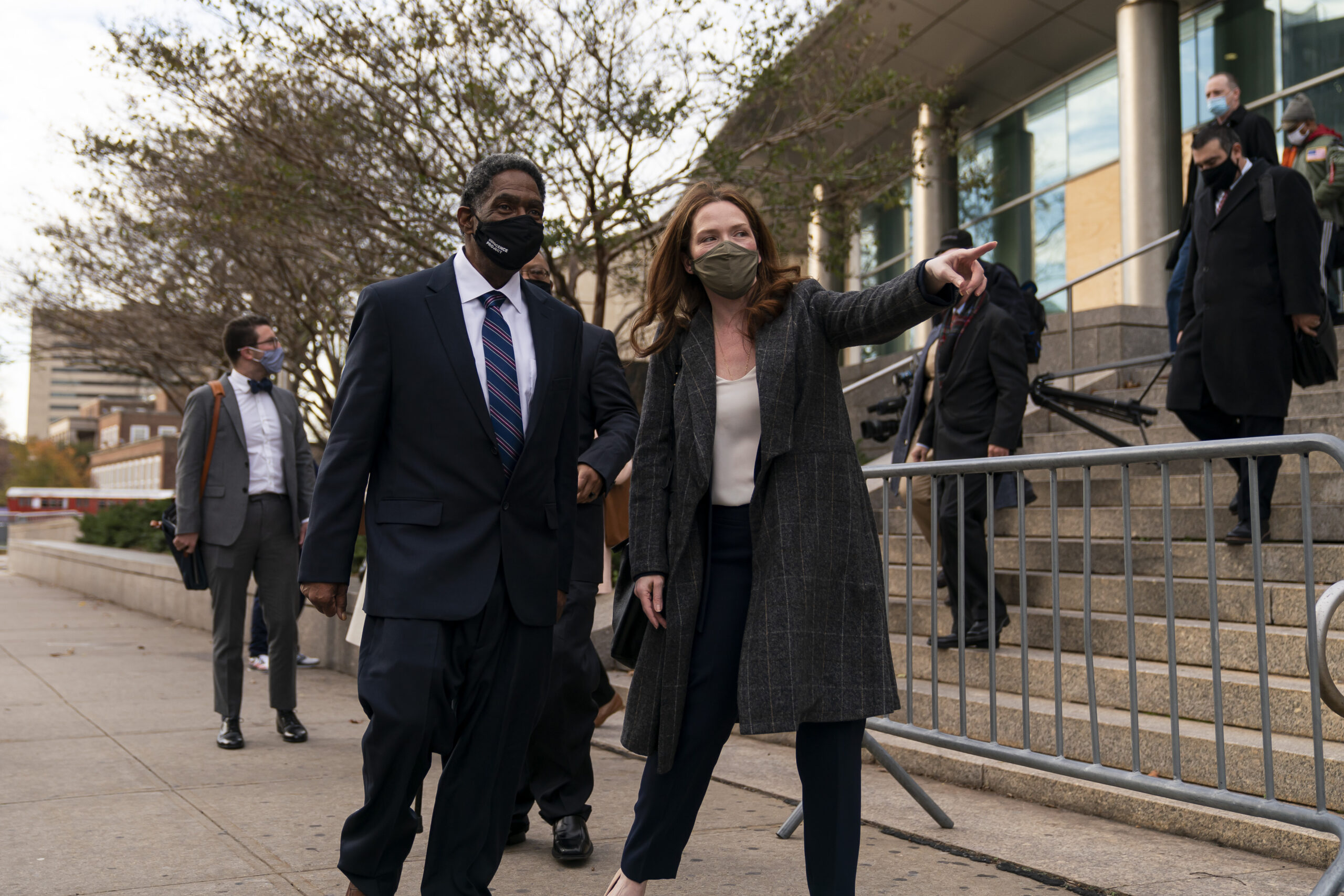 Innocence Project Senior Staff Attorney Susan Friedman with client Jaythan Kendrick after his exoneration on Nov. 19, 2020, in New York. (Image: Ben Hider/AP Images for Innocence Project)