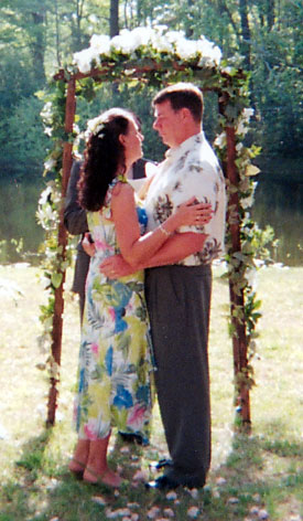 Chris and Sue getting married, April 24, 2004.