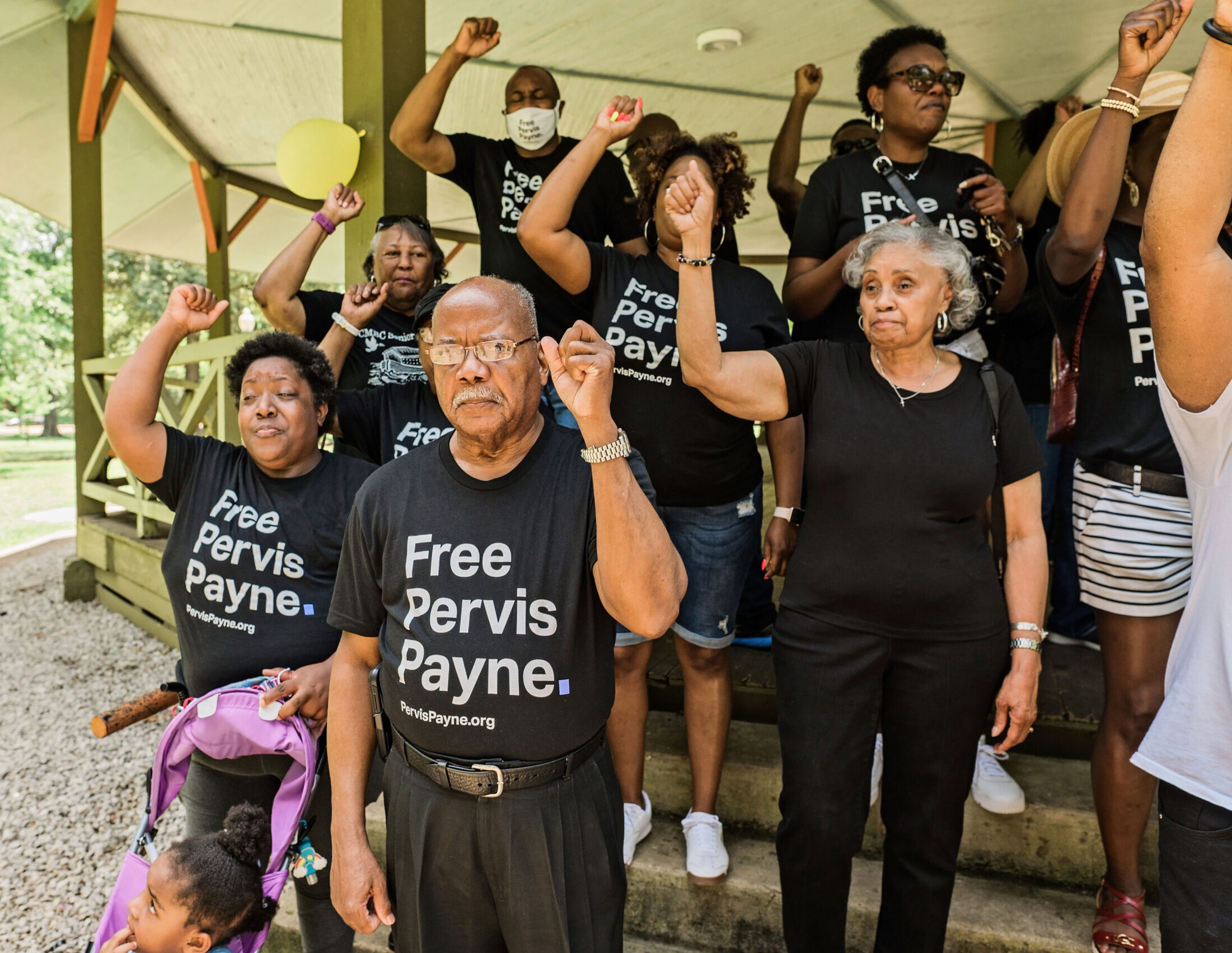 Supporters at a Free Pervis Payne rally in Tennessee in June 2021. (Image: Courtesy of Phillip Van Zandt)