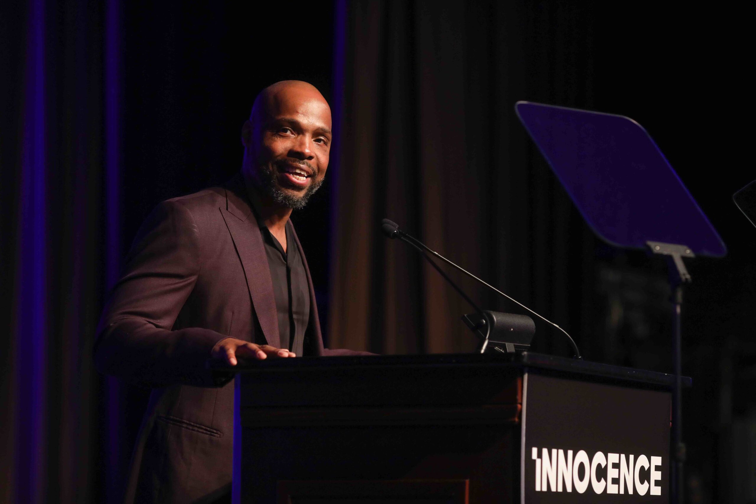 Exoneree Termaine Hicks at the Innocence Project's 30th Anniversary Gala: A Celebration of Freedom & Justice on May 4, 2022. (Image: Matthew Adams Photography/Innocence Project)