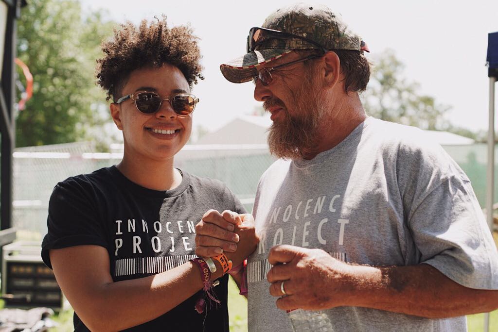 Alicia Maule and Randall Mills after their panel at Bonnaroo in June 2017. Photo by Elijah Craig. 