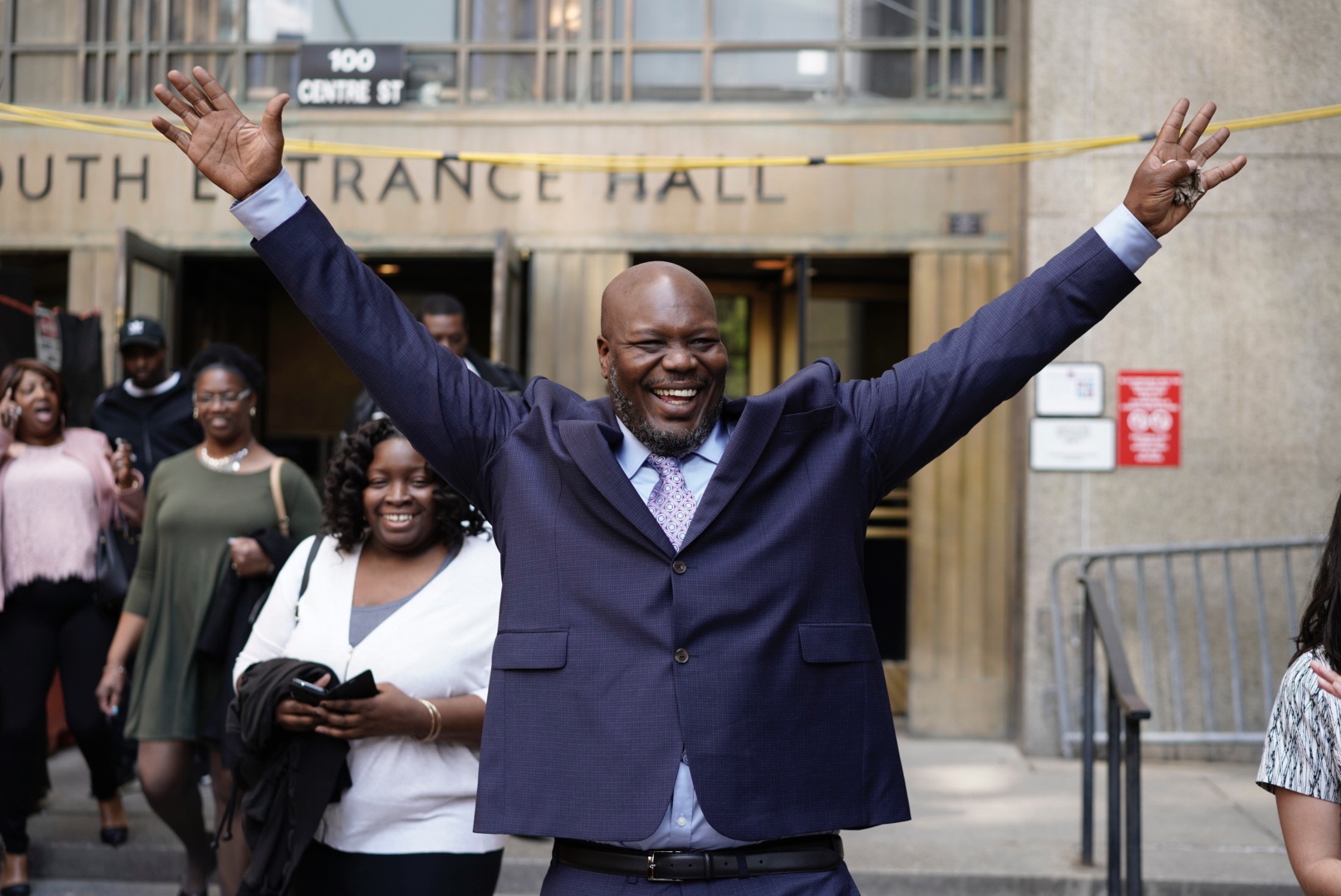 Gregory Counts moments after his exoneration on May 7, 2018 in New York City. Photo by Sameer Abdel-Khalek.