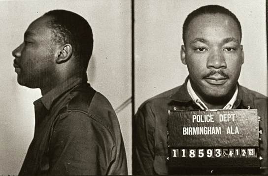 Dr. King's mugshot from the Birmingham, Alabama police station in 1963. (Image: Birmingham  Police Department)