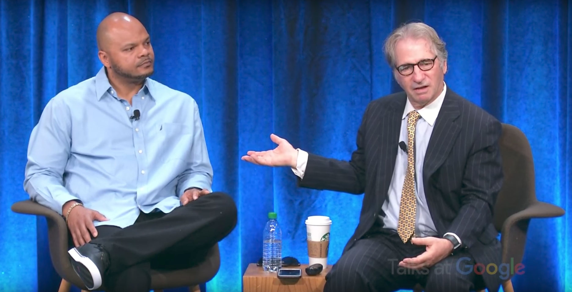 Kevin Richardson and Barry Scheck speak at Google. ©Talks at Google