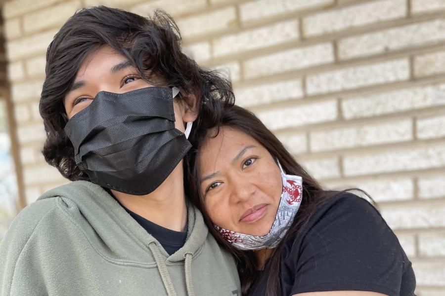 Rosa Jimenez and her son Aiden. (Image: Vanessa Potkin)
