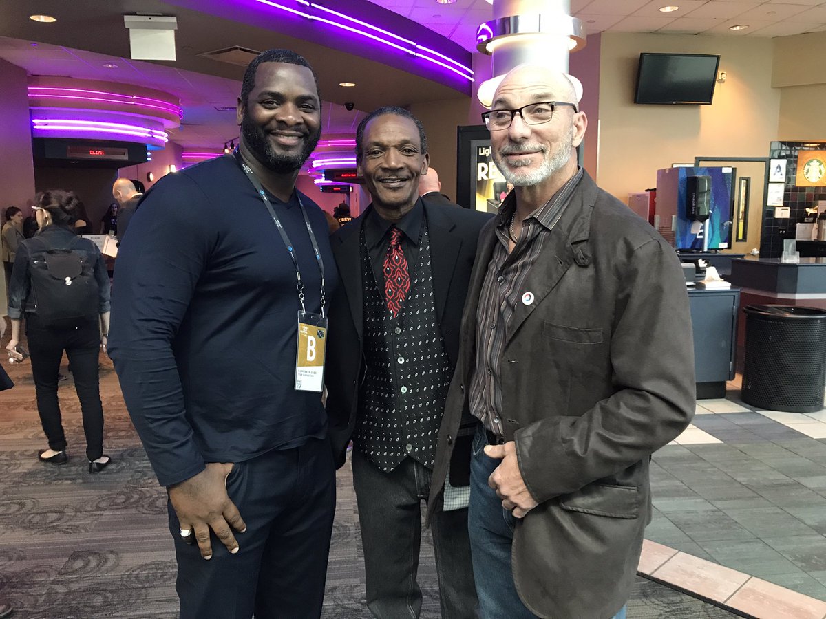 Christopher Scott, Johnnie Lindsey, and Steven Phillips at New York's Tribeca Film Festival premiere for their documentary 