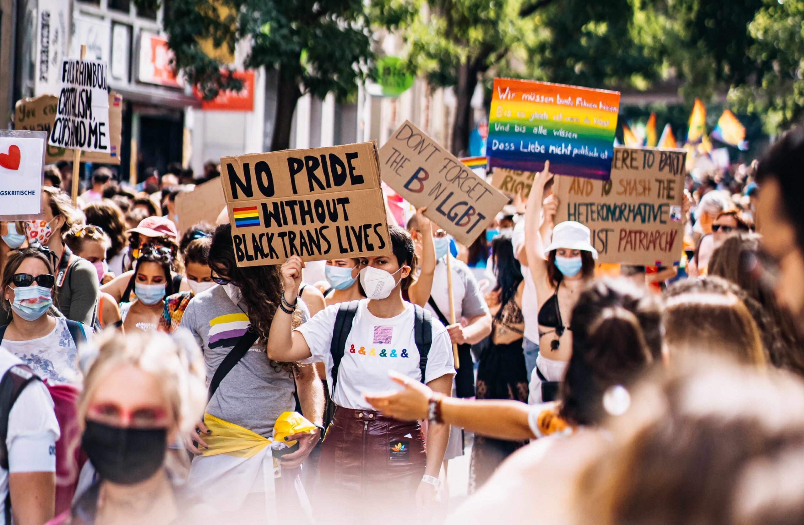 People marching in support of LGBTQ+ rights. (Image: Raphael Renter/Unsplash)