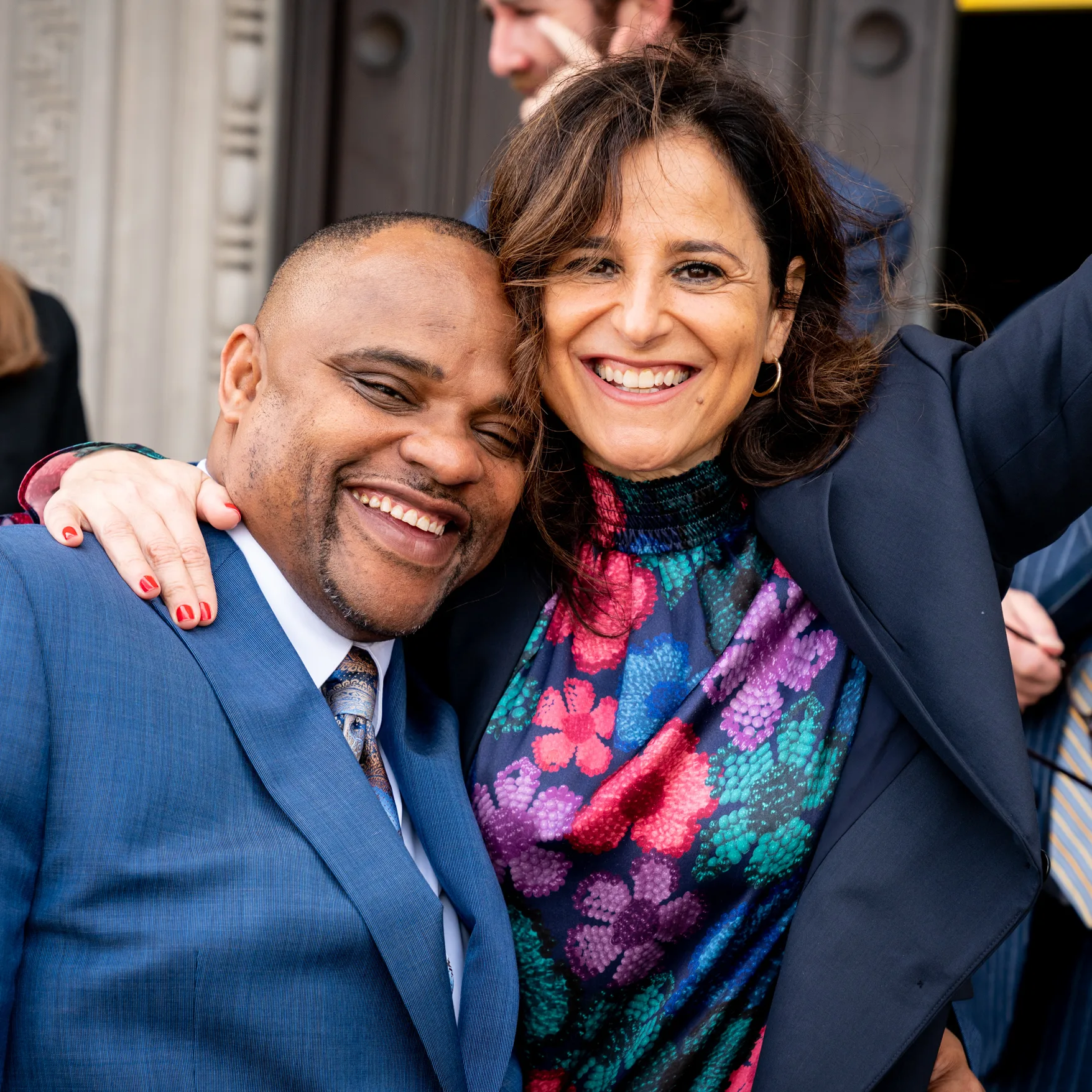 Darrill Henry leaving the Orleans Parish Criminal Court with his Innocence Project attorney Vanessa Potkin in January 2023. (Image: Claire Bangser/Innocence Project)