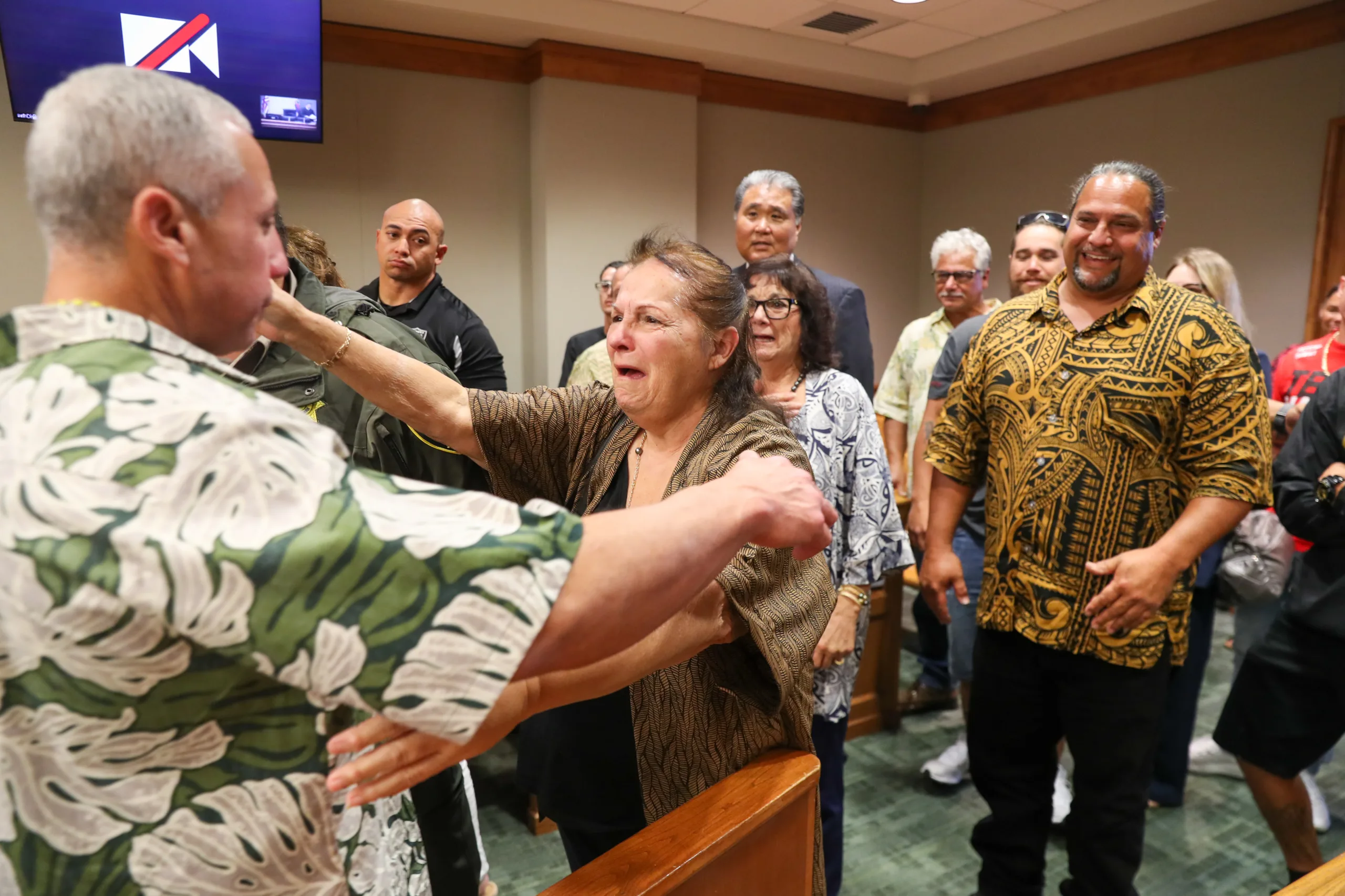 Images from the Albert “Ian” Schweitzer court case Tuesday, Jan. 24, 2023 in Hilo, Hawaii. (Marco Garcia/The Innocence Project)