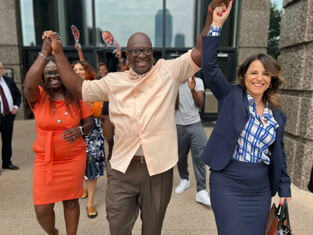 Tyrone Day is exonerated on May 24, 2023 in Dallas, TX. (Image: Alicia Maule for the Innocence Project) 