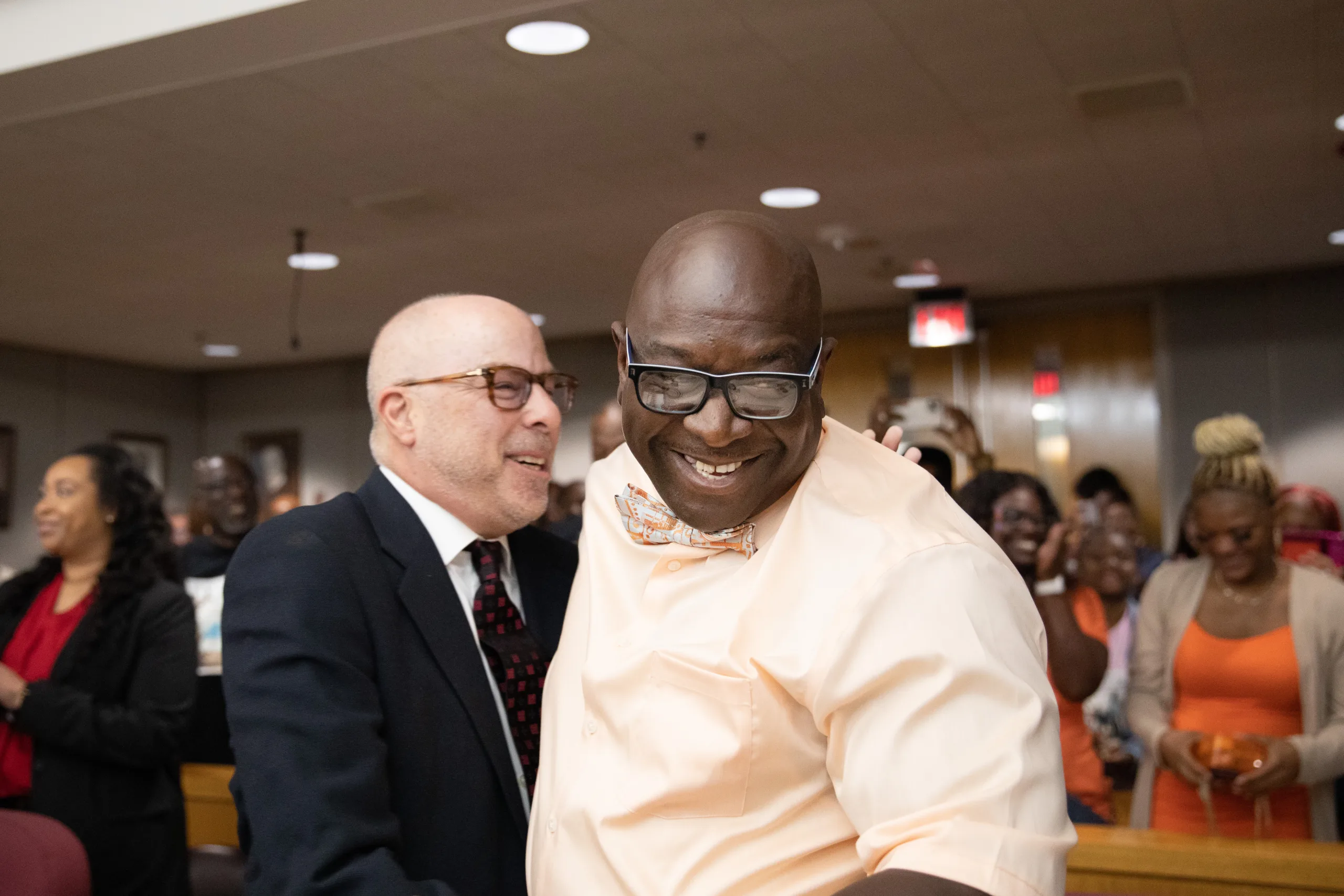 DALLAS, TX - MAY 24: Tyrone Day attends his exoneration hearing in the Frank Crowley Courts Building in Dallas, Texas on May 24, 2023. (Montinique Monroe for Innocence Project)