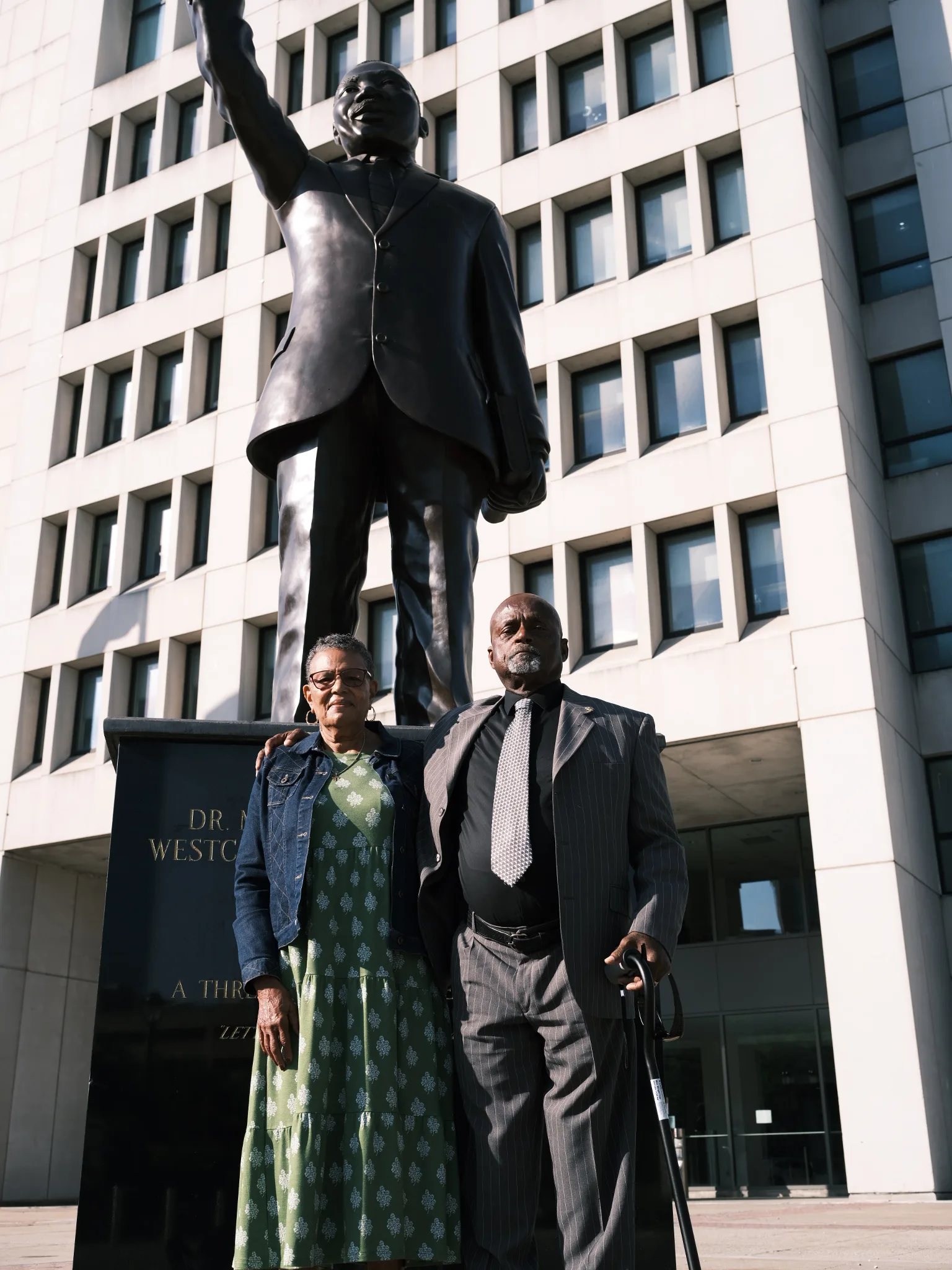 Innocence Project client Leonard Mack exonerated after 47 years in White Plains, New York on Sept. 5, 2023 (Image: Elijah Craig II/Innocence Project)
