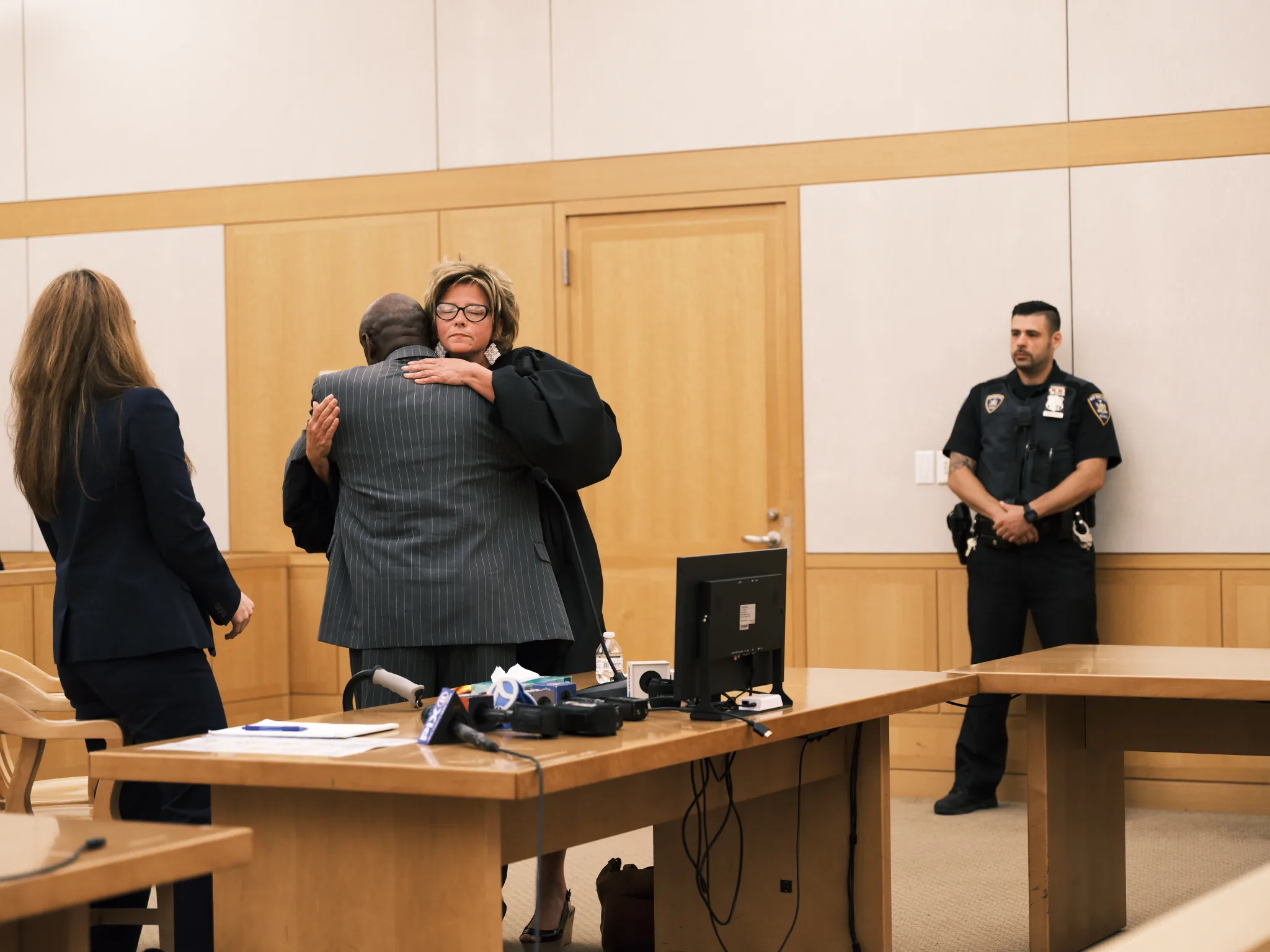 Innocence Project client Leonard Mack exonerated after 47 years in White Plains, New York on Sept. 5, 2023 (Image: Elijah Craig II/Innocence Project)
