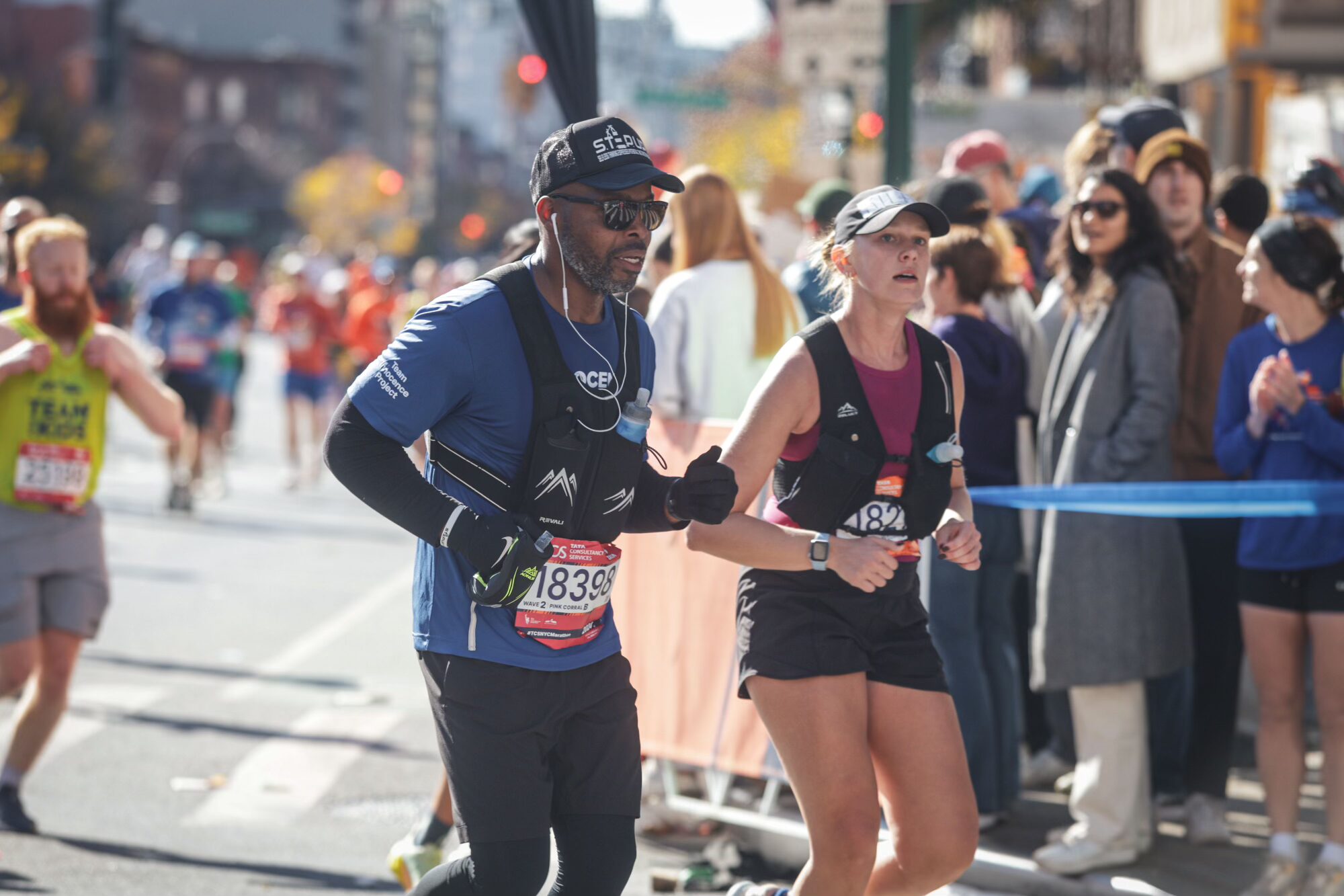 Termaine Hicks running the 2024 New York City Marathon.