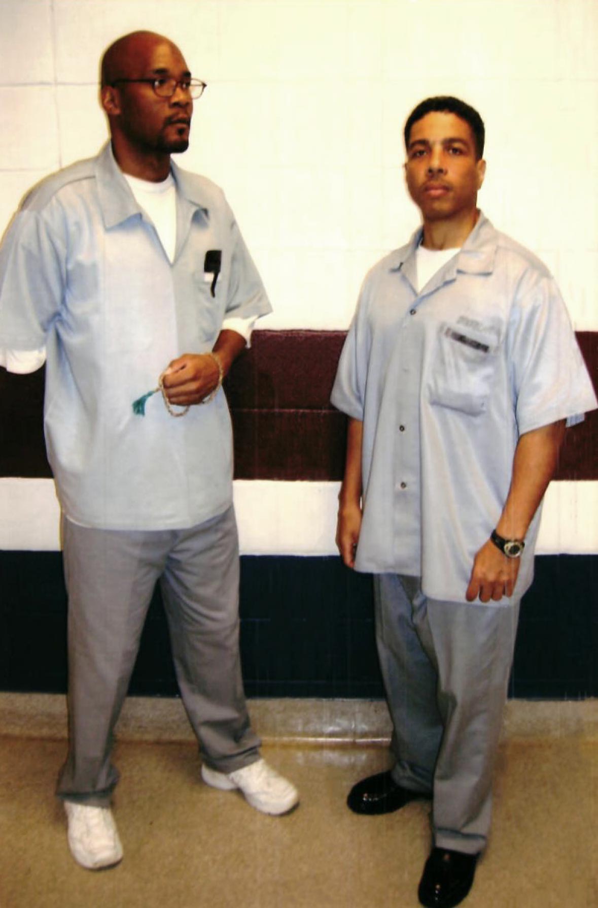 Marcellus Williams (left) with a friend during incarceration. Images courtesy of the Williams family. 