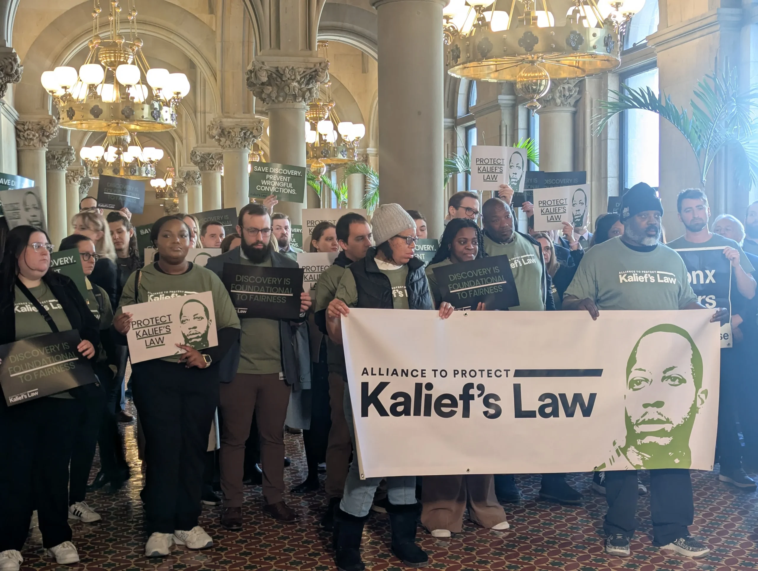 Alliance to Protect Kalief’s Law advocates in Albany, New York on March 3, 2025. (Courtesy of The Alliance to Protect Kalief’s Law)