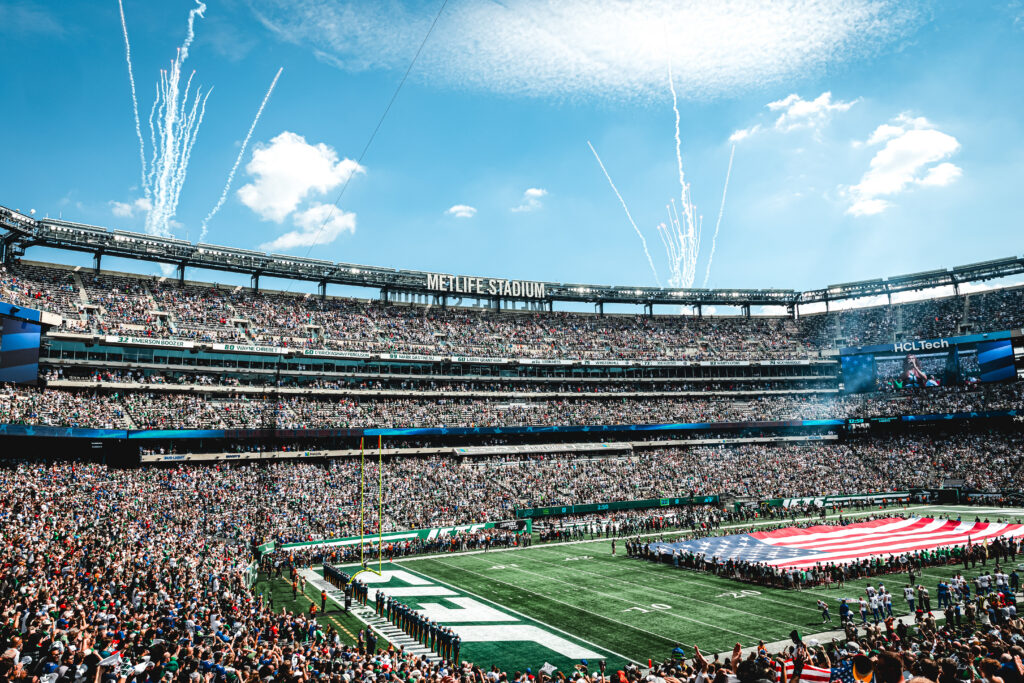 Metlife Stadium, one of the stadiums that will host 2026 FIFA World Cup matches and final, in East Rutherford, N.J., September 14, 2025. (New York Jets/Grace Beal)